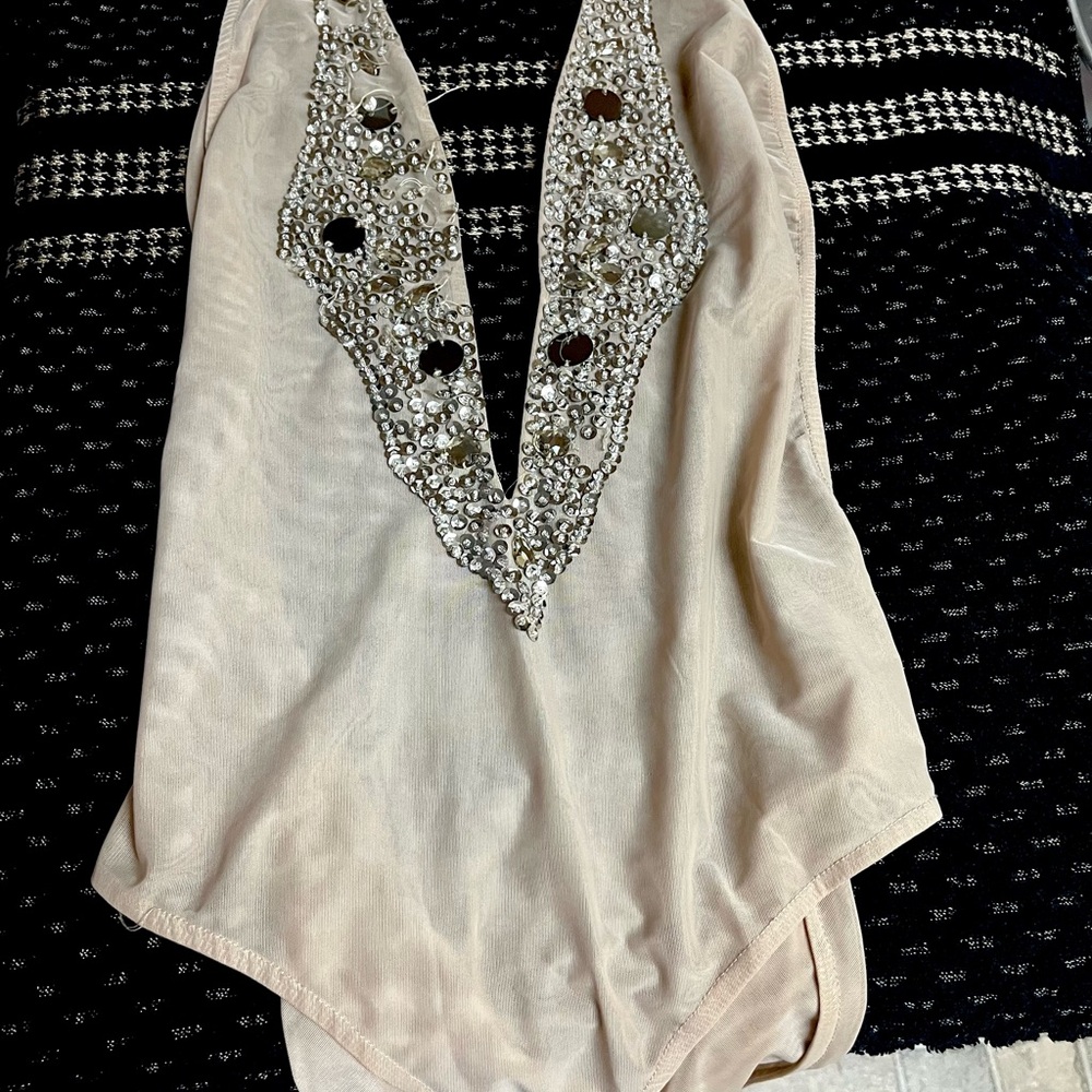 Elegant Cream Embellished Women's Top